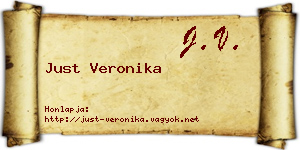 Just Veronika névjegykártya